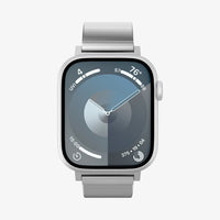 AMP07225 - Apple Watch (41mm) Sleek Link in Silver showing the front